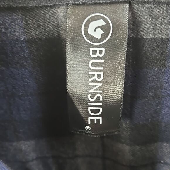 Burnside Men's Long Sleeve Blue Gray Plaid Flannel Button-Up Shirt Sz 2X NWT - Picture 6 of 11